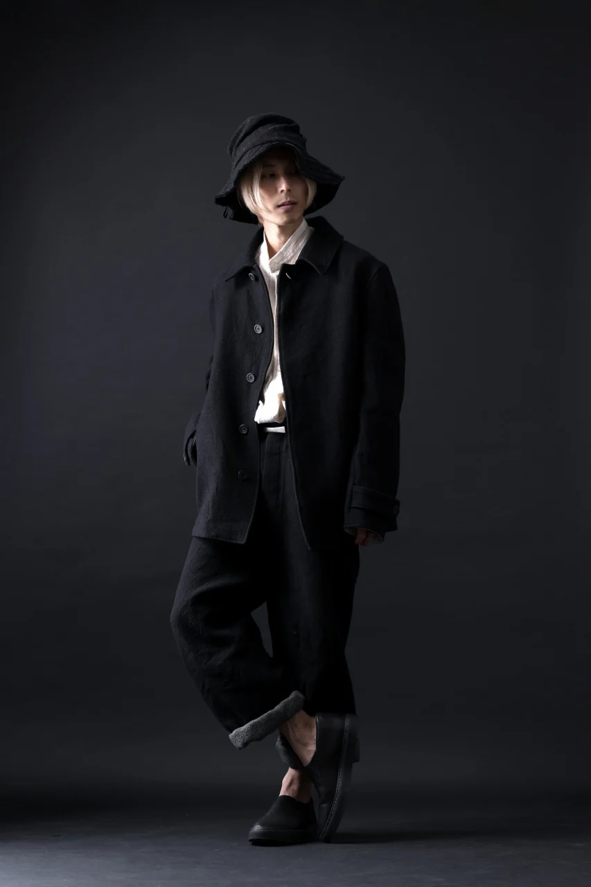 forme d'expression Hidden Plaquette Caban Short Coat (Black) - Image 46