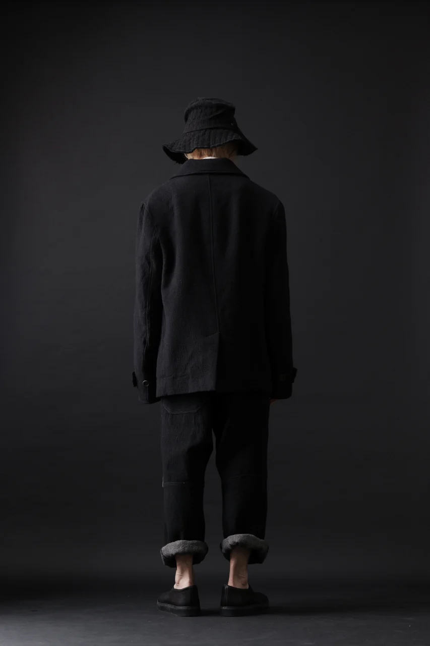 forme d'expression Hidden Plaquette Caban Short Coat (Black) - Image 50