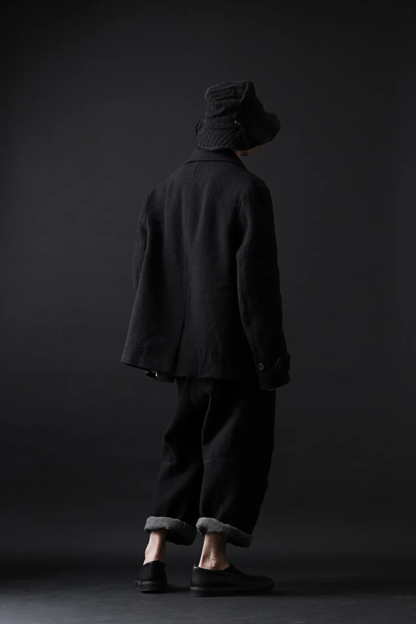 forme d'expression Hidden Plaquette Caban Short Coat (Black) - Image 51