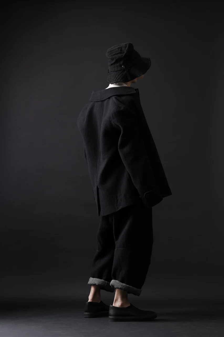 forme d'expression Hidden Plaquette Caban Short Coat (Black) - Image 53