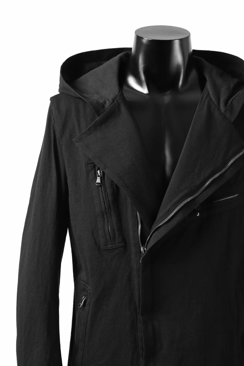 forme d'expression Hooded Biker Jacket (Black) - Image 13