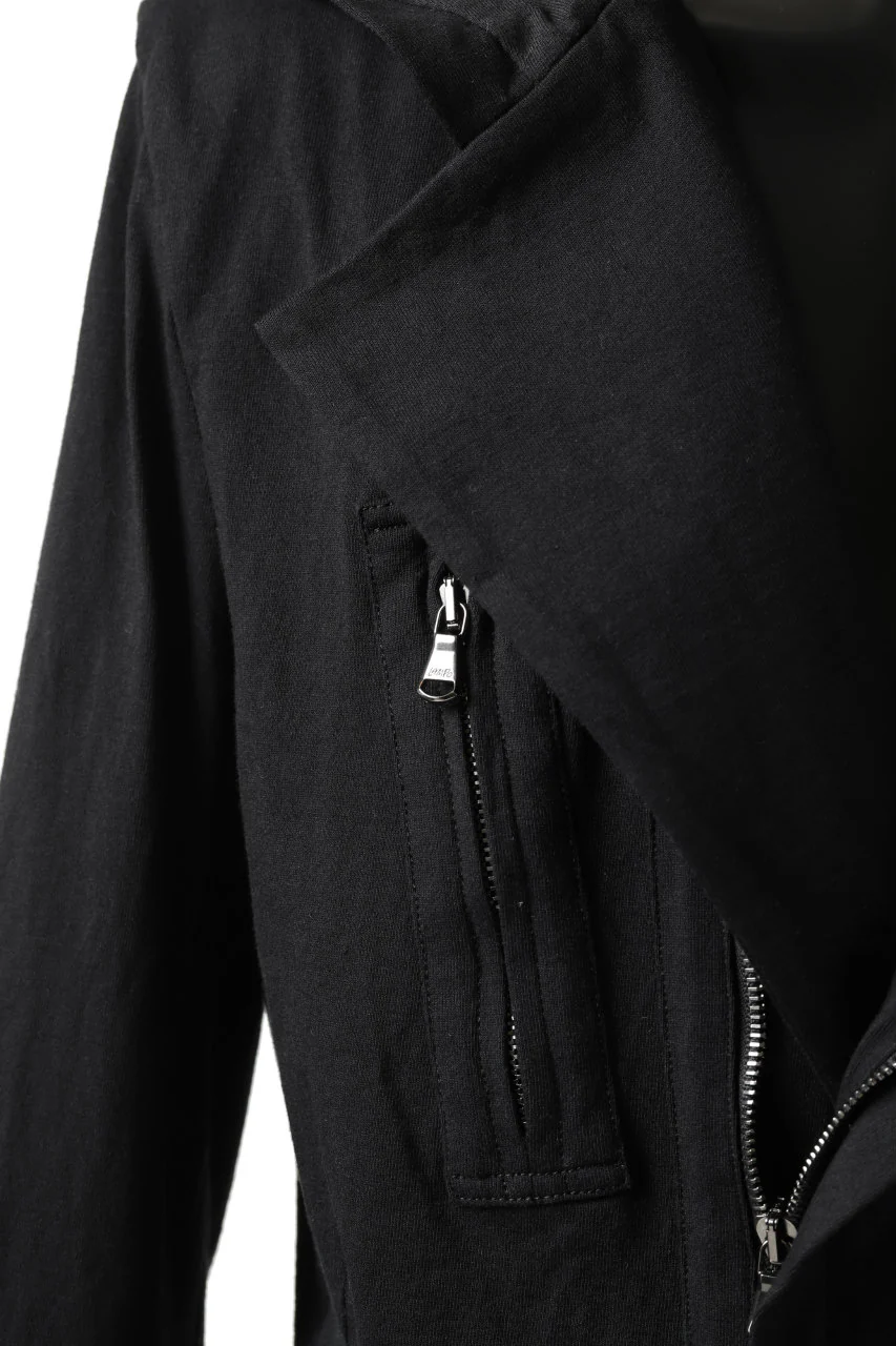 forme d'expression Hooded Biker Jacket (Black) - Image 14