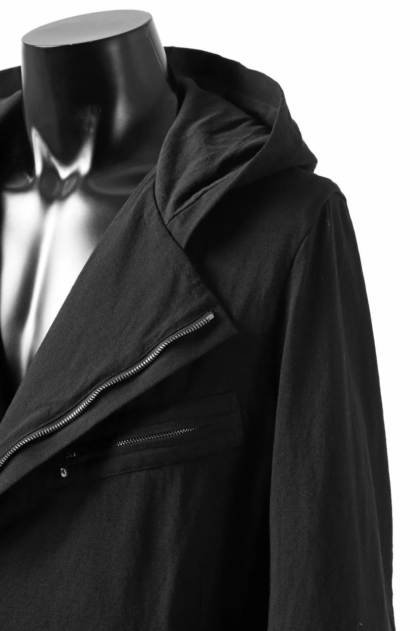 forme d'expression Hooded Biker Jacket (Black) - Image 15