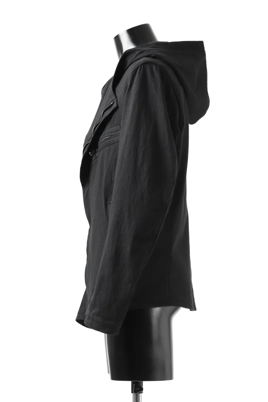 forme d'expression Hooded Biker Jacket (Black) - Image 4