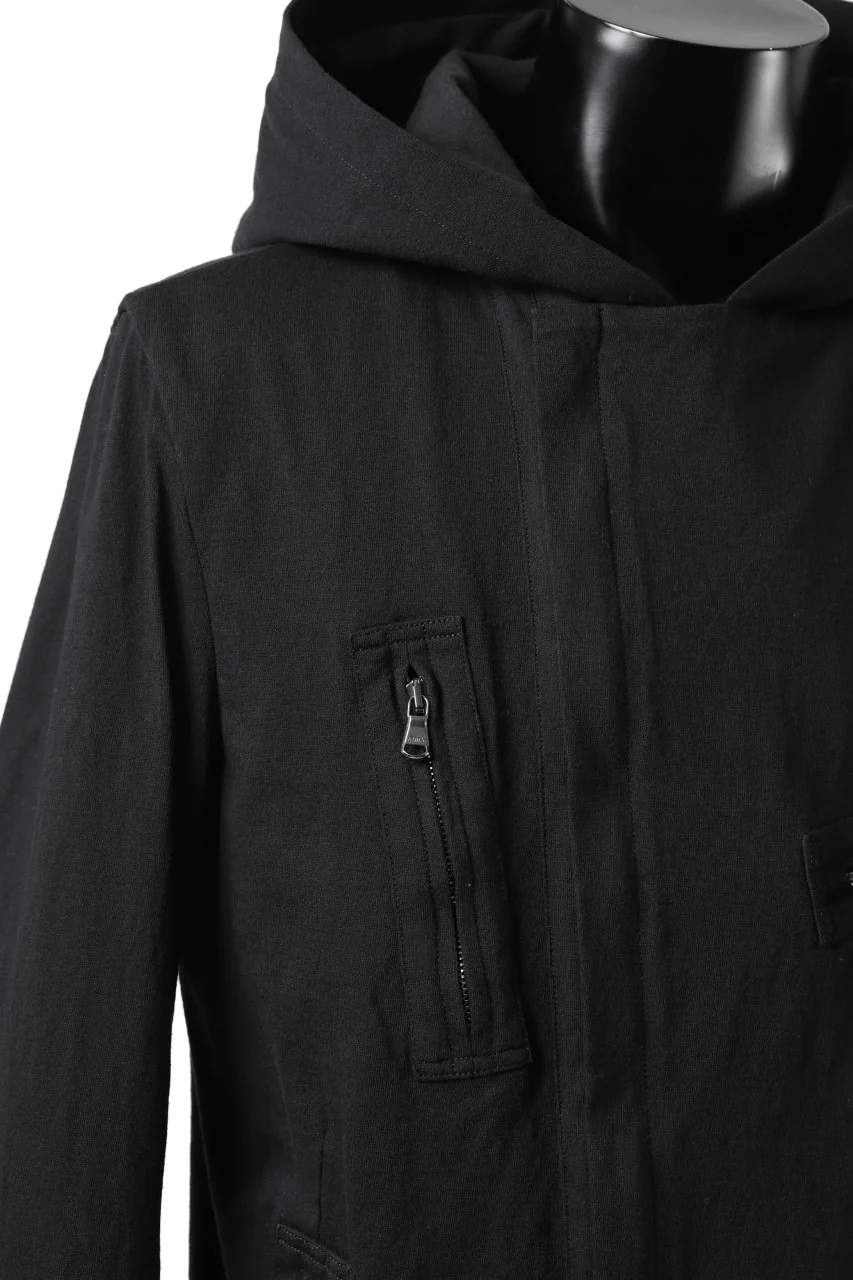 forme d'expression Hooded Biker Jacket (Black) - Image 9