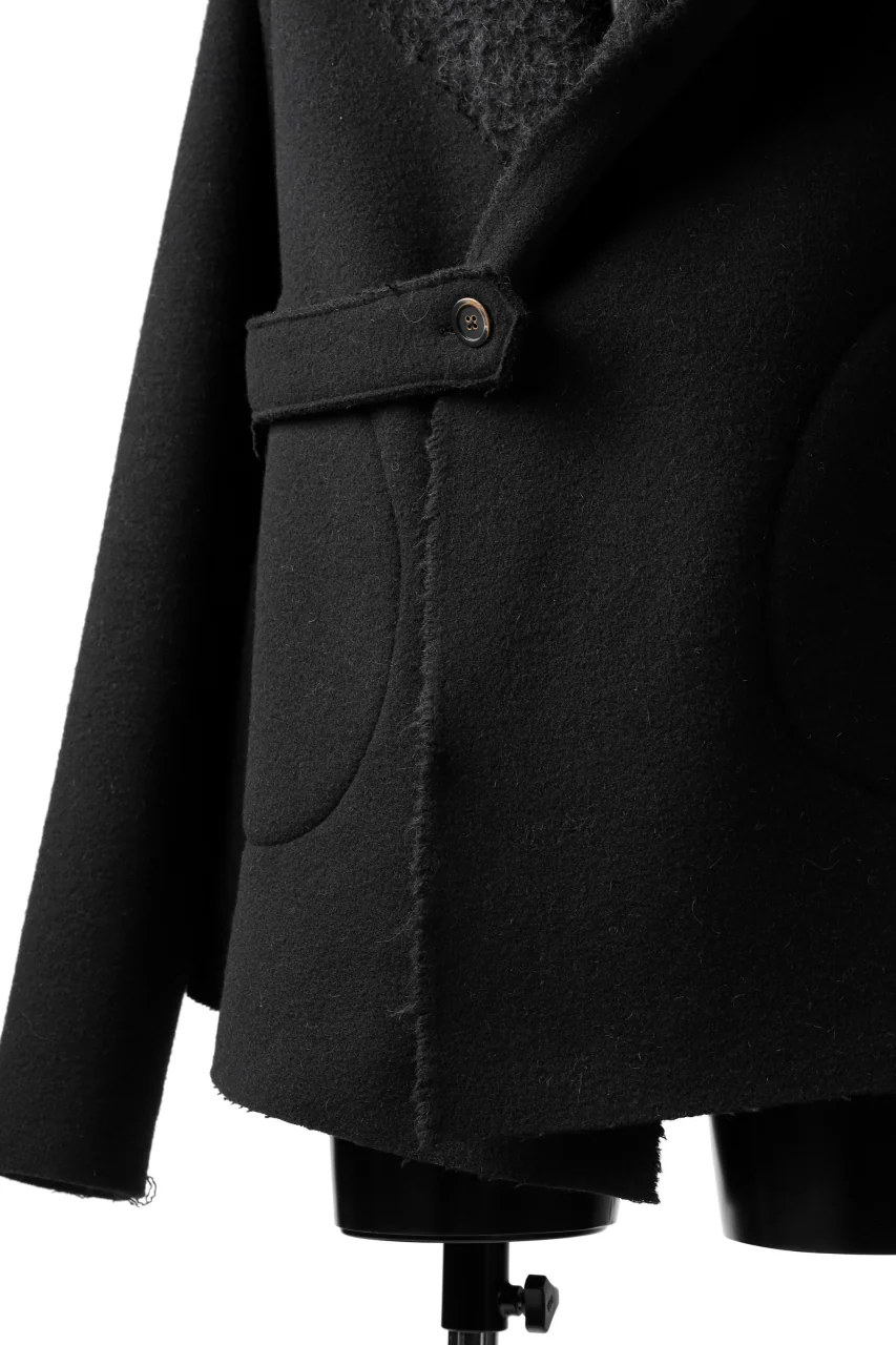 forme d'expression Hooded Cardigan Jacket (Black) - Image 11