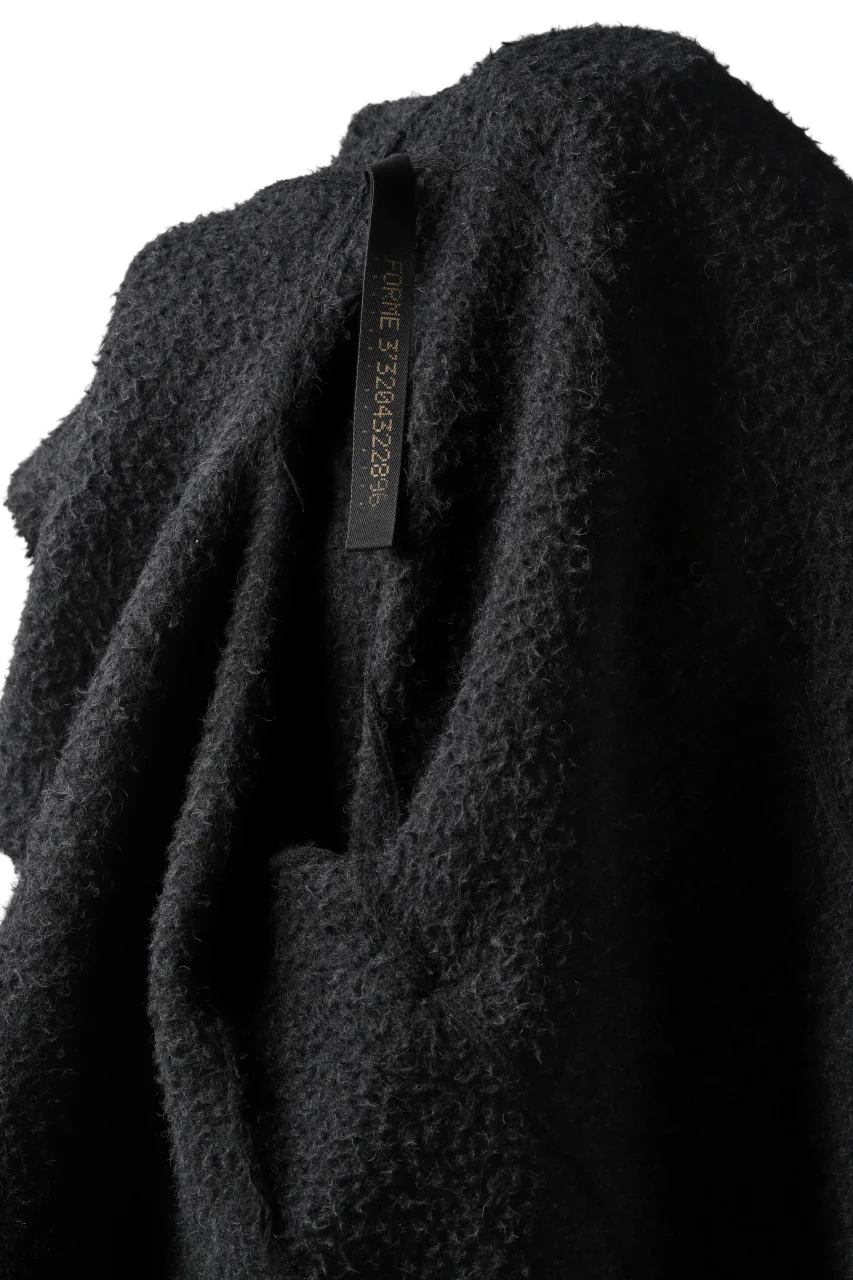 forme d'expression Hooded Cardigan Jacket (Black) - Image 18