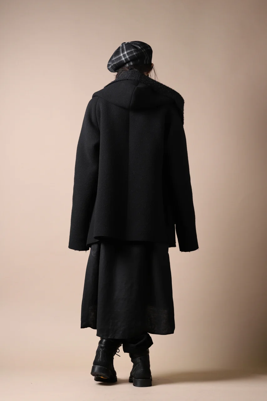 forme d'expression Hooded Cardigan Jacket (Black) - Image 20