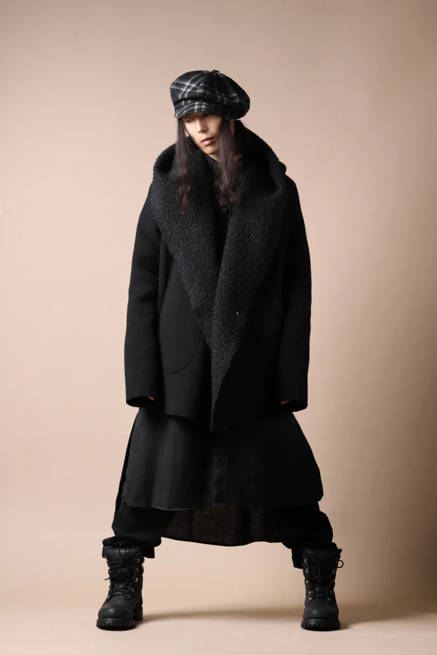 forme d'expression Hooded Cardigan Jacket (Black) - Image 21
