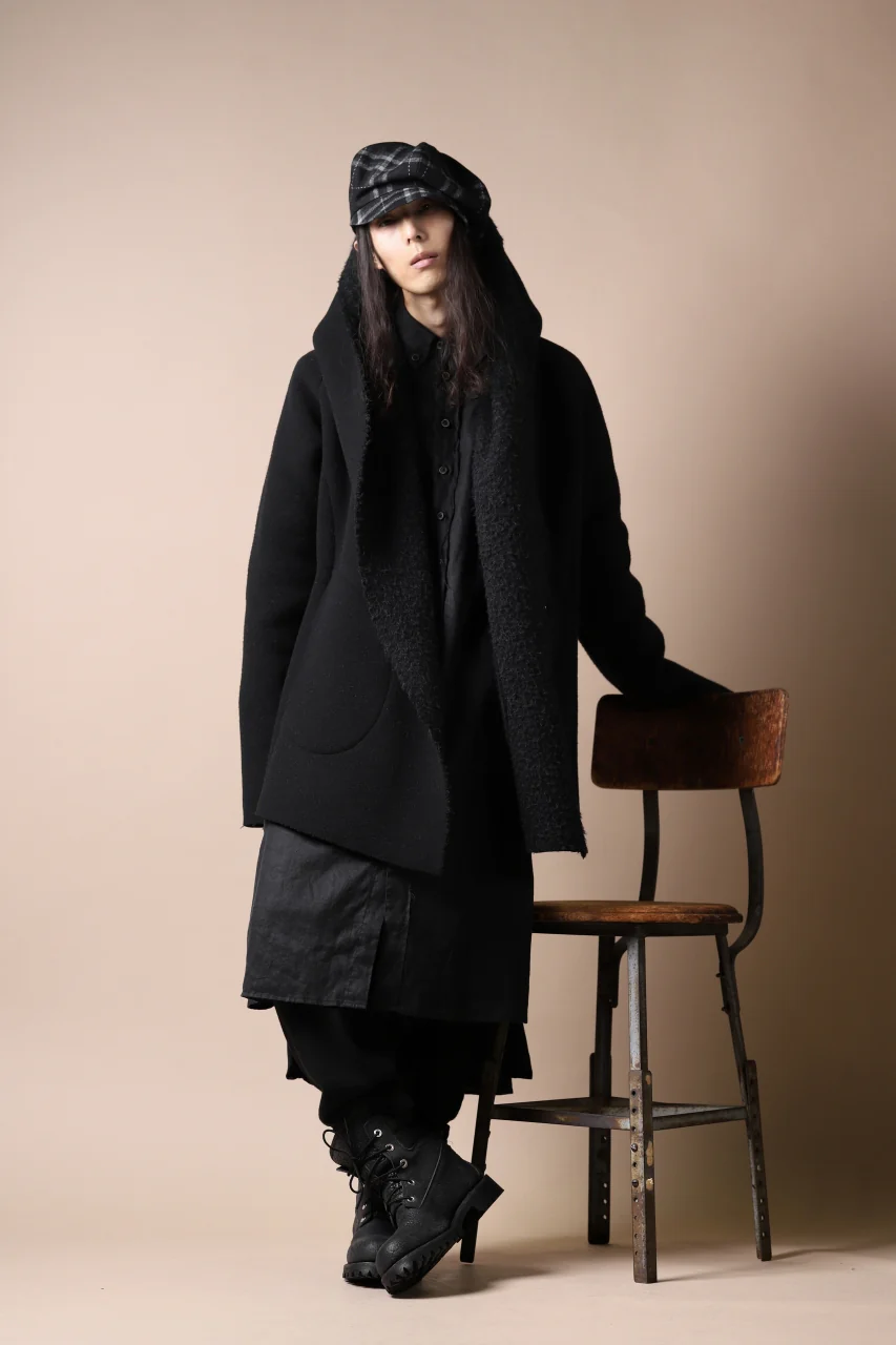 forme d'expression Hooded Cardigan Jacket (Black) - Image 23
