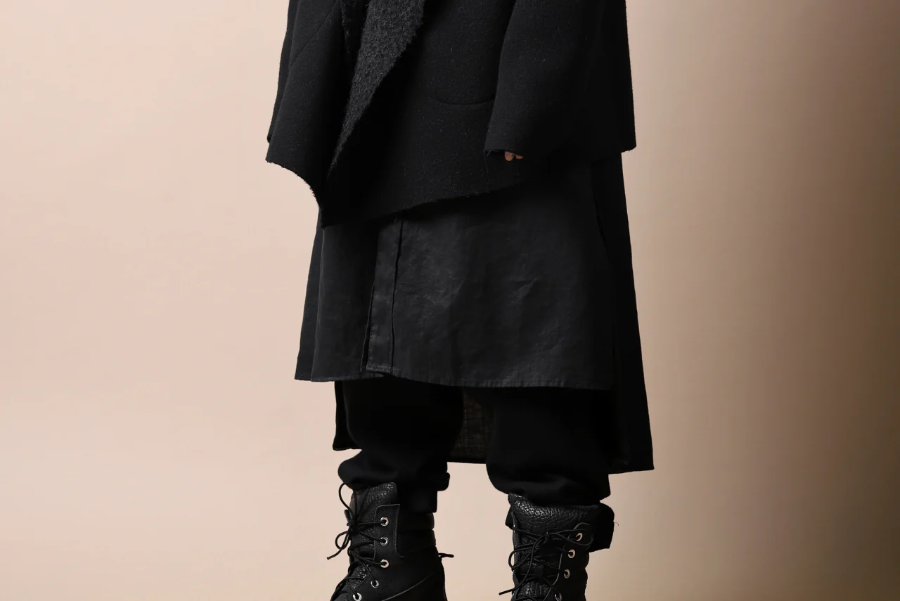 forme d'expression Hooded Cardigan Jacket (Black) - Image 24