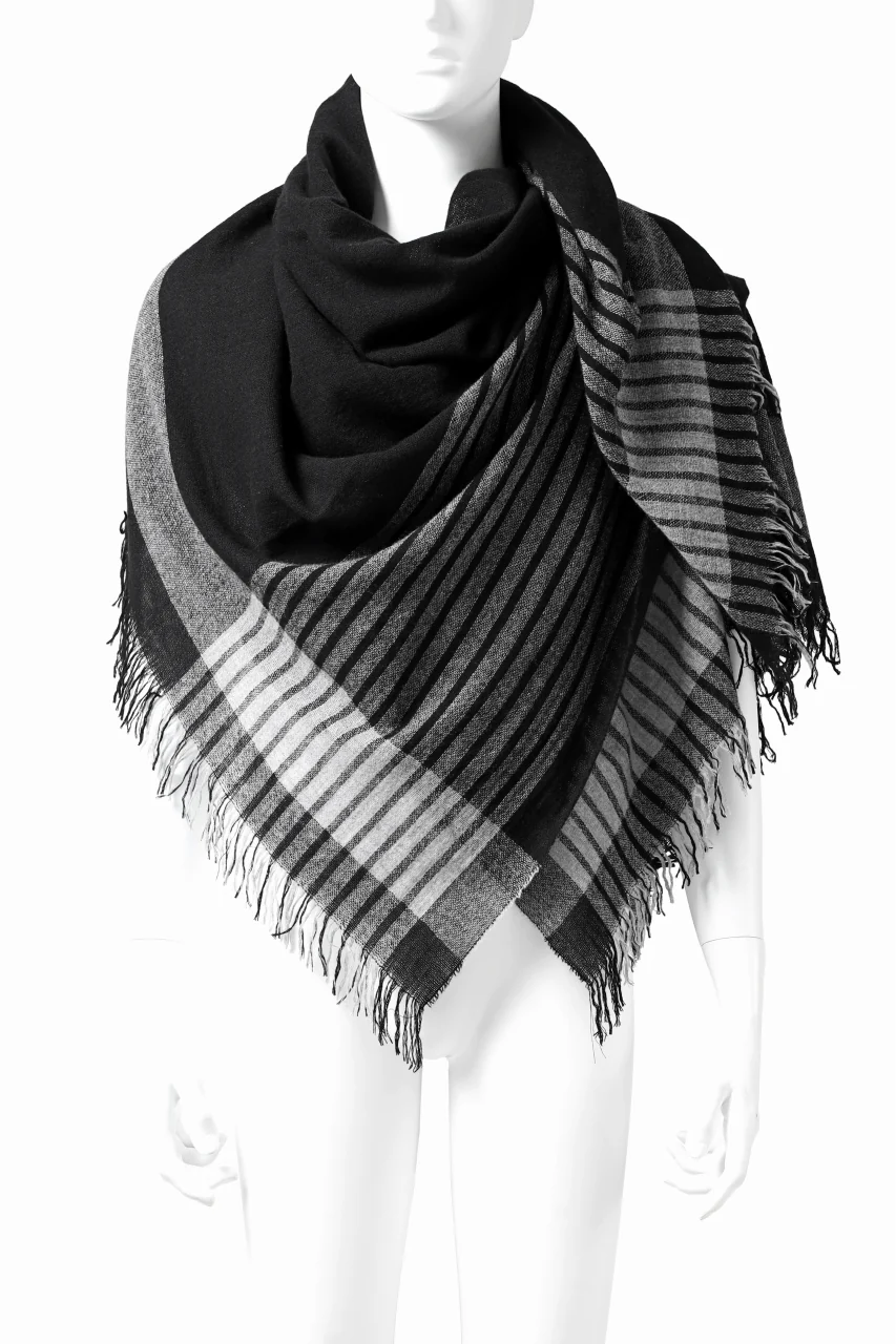 forme d'expression Mambo Graphic Plaid Stole (Mono) - Image 6