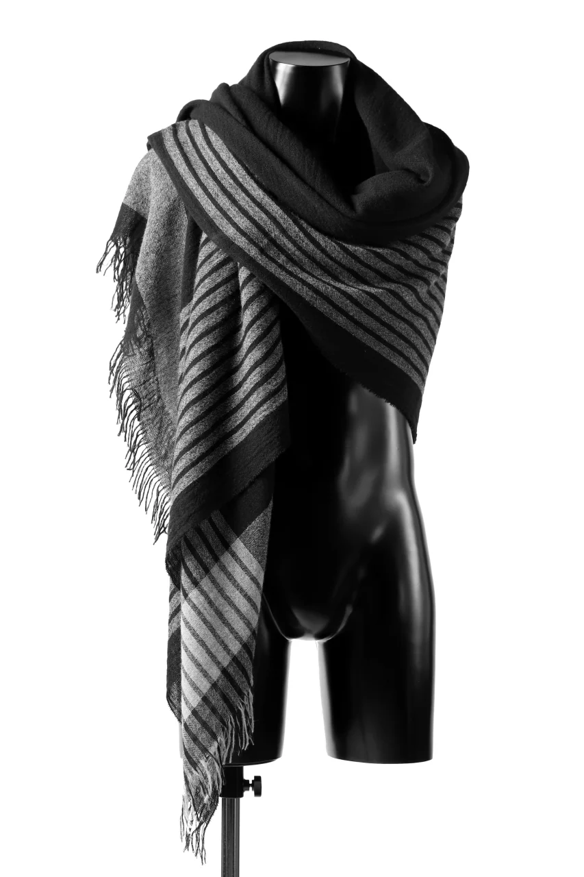 forme d'expression Mambo Graphic Plaid Stole (Mono) - Image 6