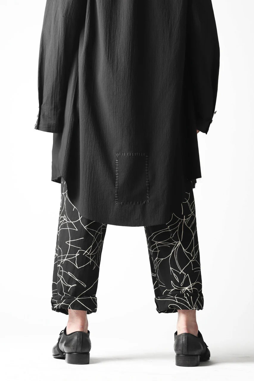 forme d'expression Narrow Tucked Wide Trousers (Black) - Image 12