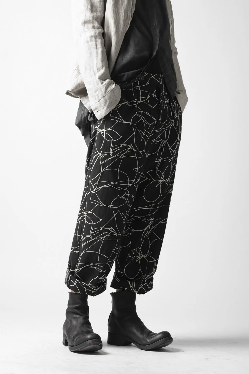 forme d'expression Narrow Tucked Wide Trousers (Black) - Image 18