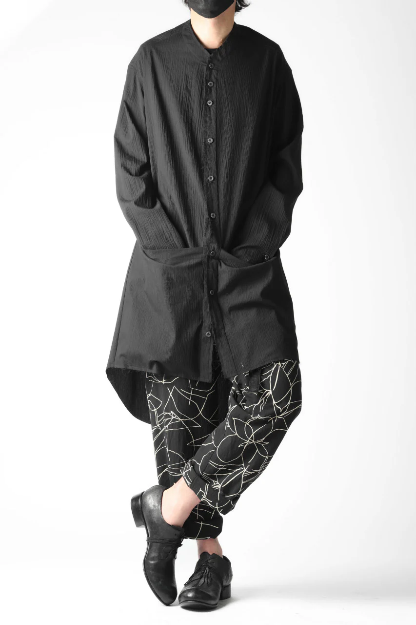 forme d'expression Narrow Tucked Wide Trousers (Black) - Image 23