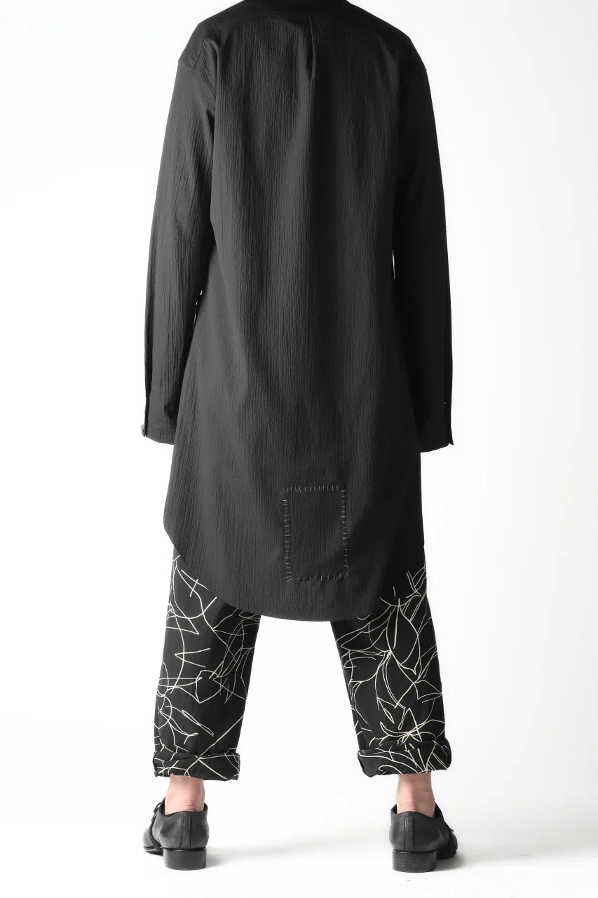 forme d'expression Narrow Tucked Wide Trousers (Black) - Image 27