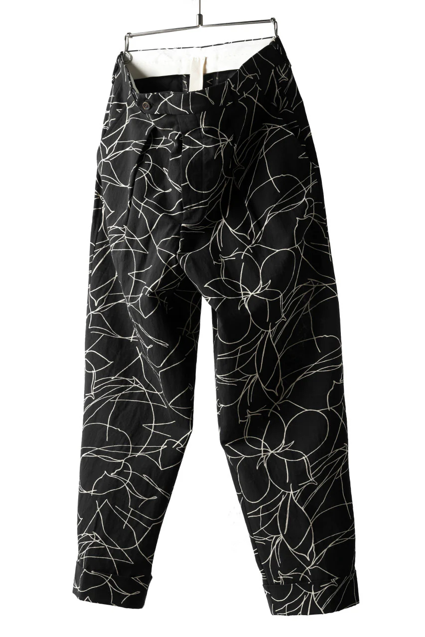 forme d'expression Narrow Tucked Wide Trousers (Black) - Image 30