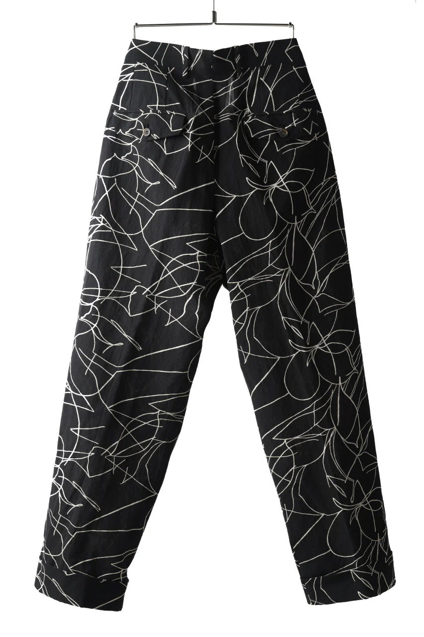 forme d'expression Narrow Tucked Wide Trousers (Black) - Image 31