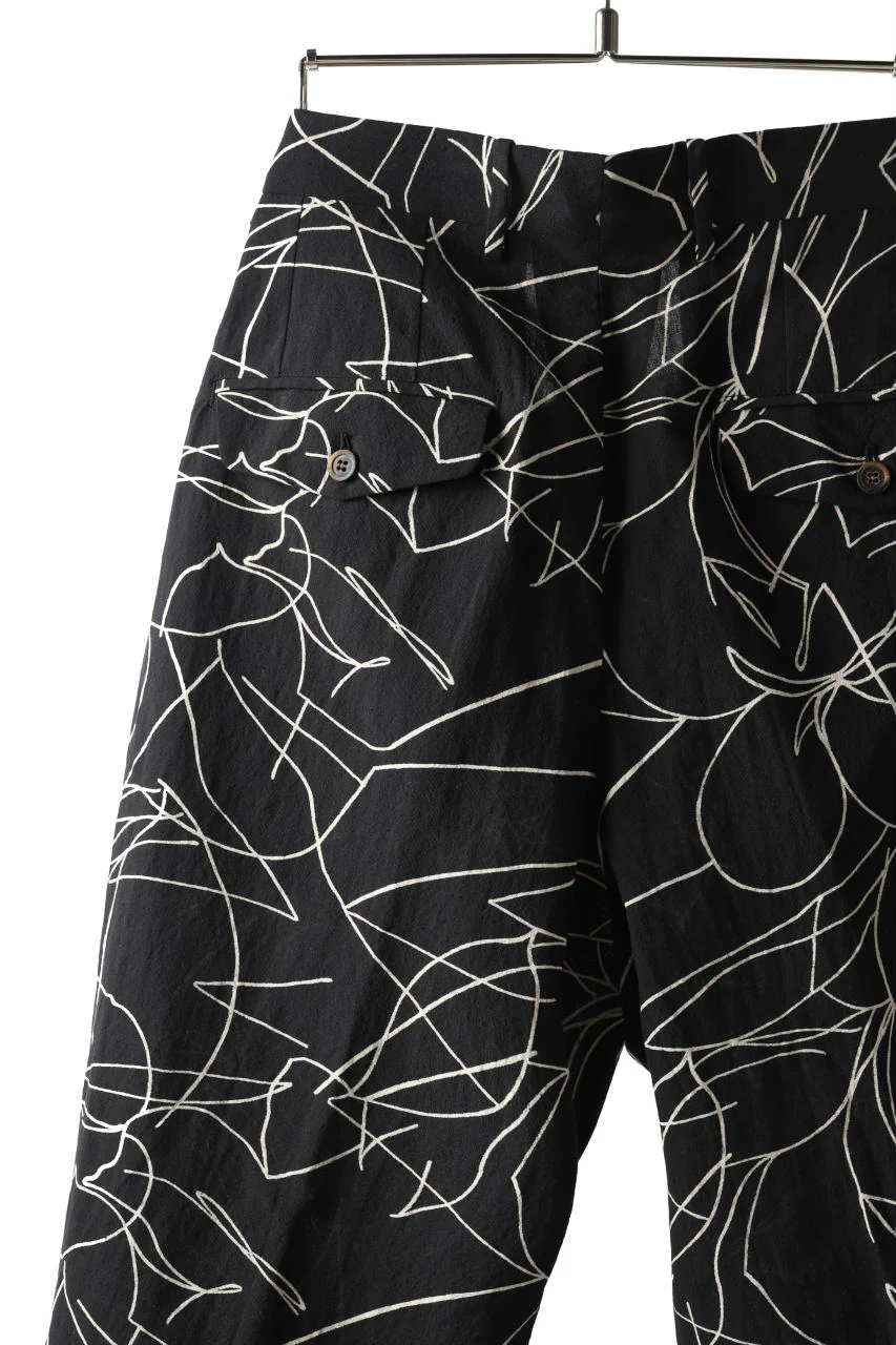forme d'expression Narrow Tucked Wide Trousers (Black) - Image 38