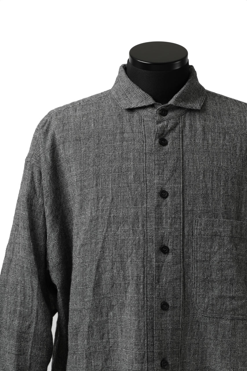 forme d'expression Oversized Shirt w/ Pocket (Glen Check) - Image 11