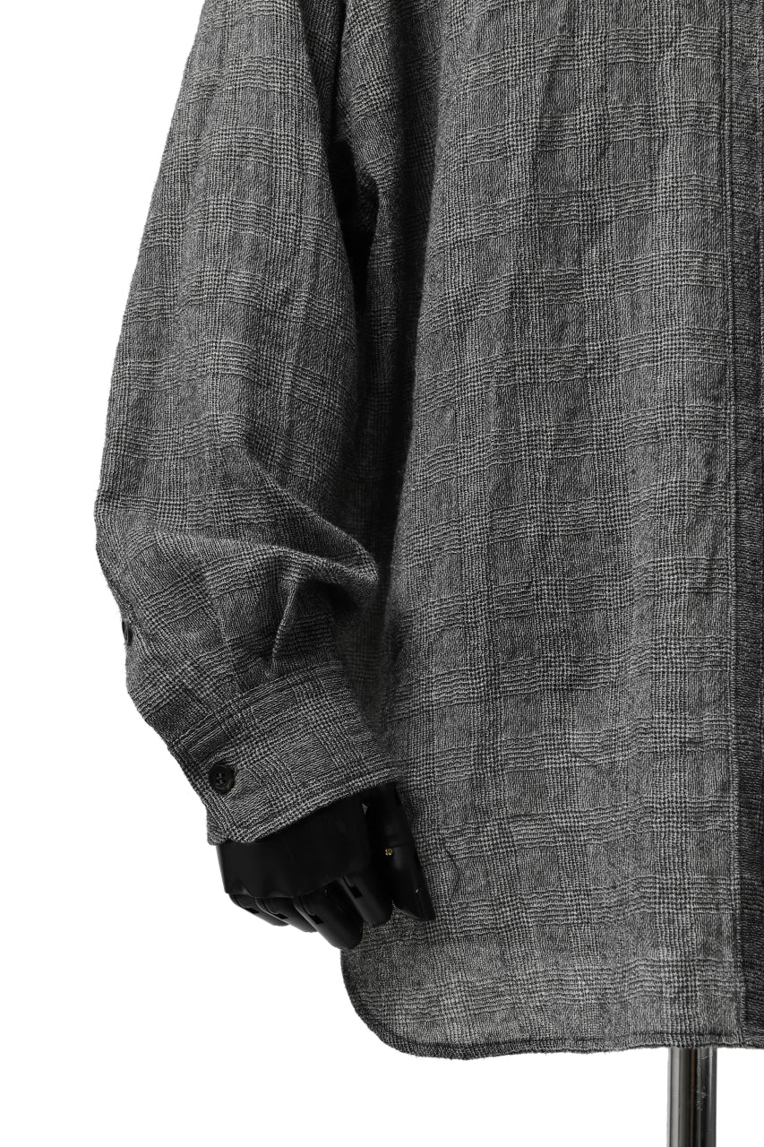 forme d'expression Oversized Shirt w/ Pocket (Glen Check) - Image 14