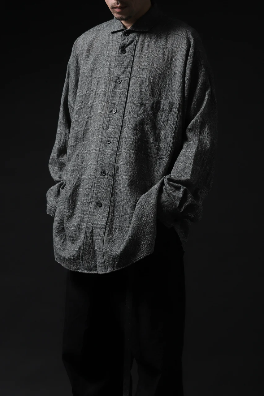 forme d'expression Oversized Shirt w/ Pocket (Glen Check) - Image 21