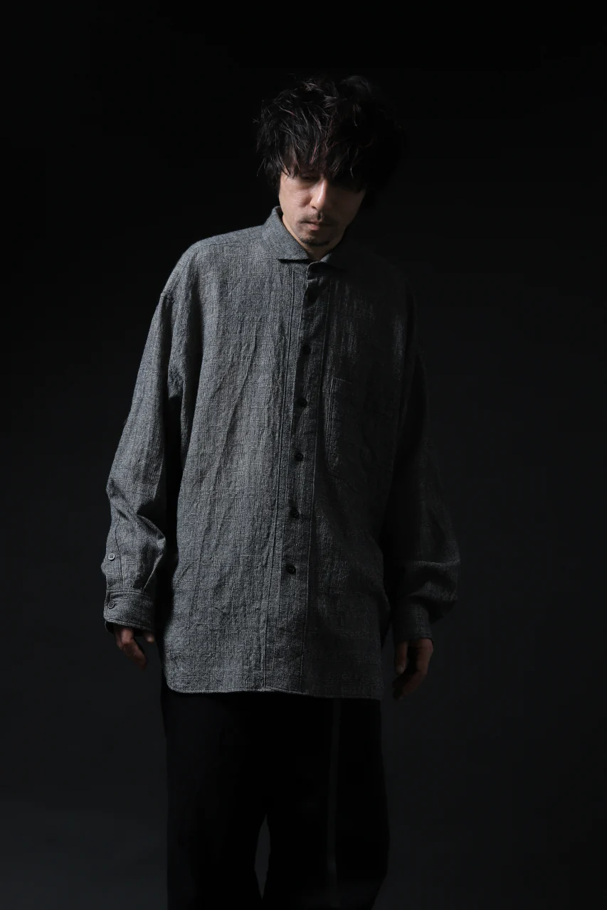forme d'expression Oversized Shirt w/ Pocket (Glen Check) - Image 22