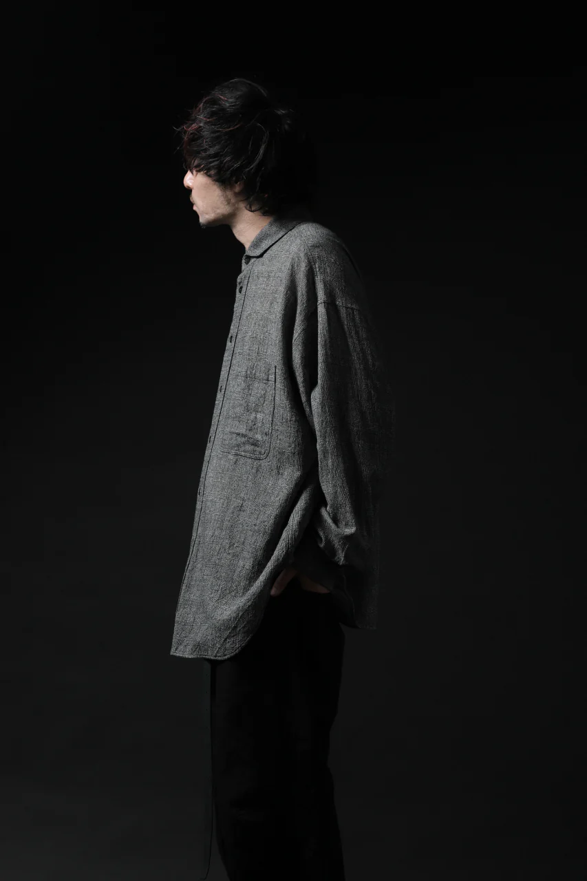 forme d'expression Oversized Shirt w/ Pocket (Glen Check) - Image 23