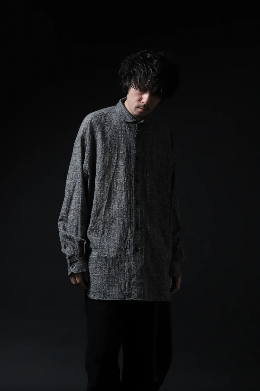 forme d'expression Oversized Shirt w/ Pocket (Glen Check) - Image 24
