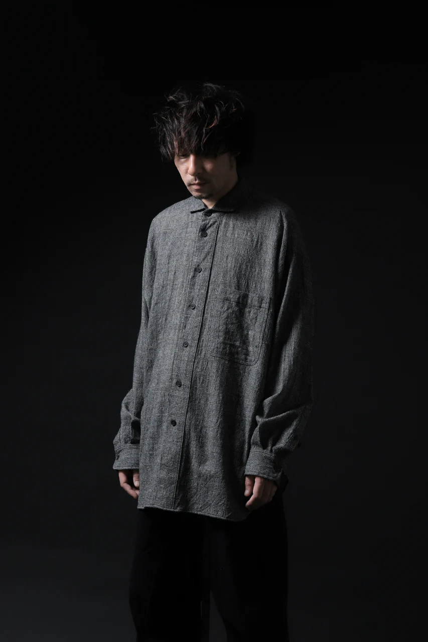 forme d'expression Oversized Shirt w/ Pocket (Glen Check) - Image 25