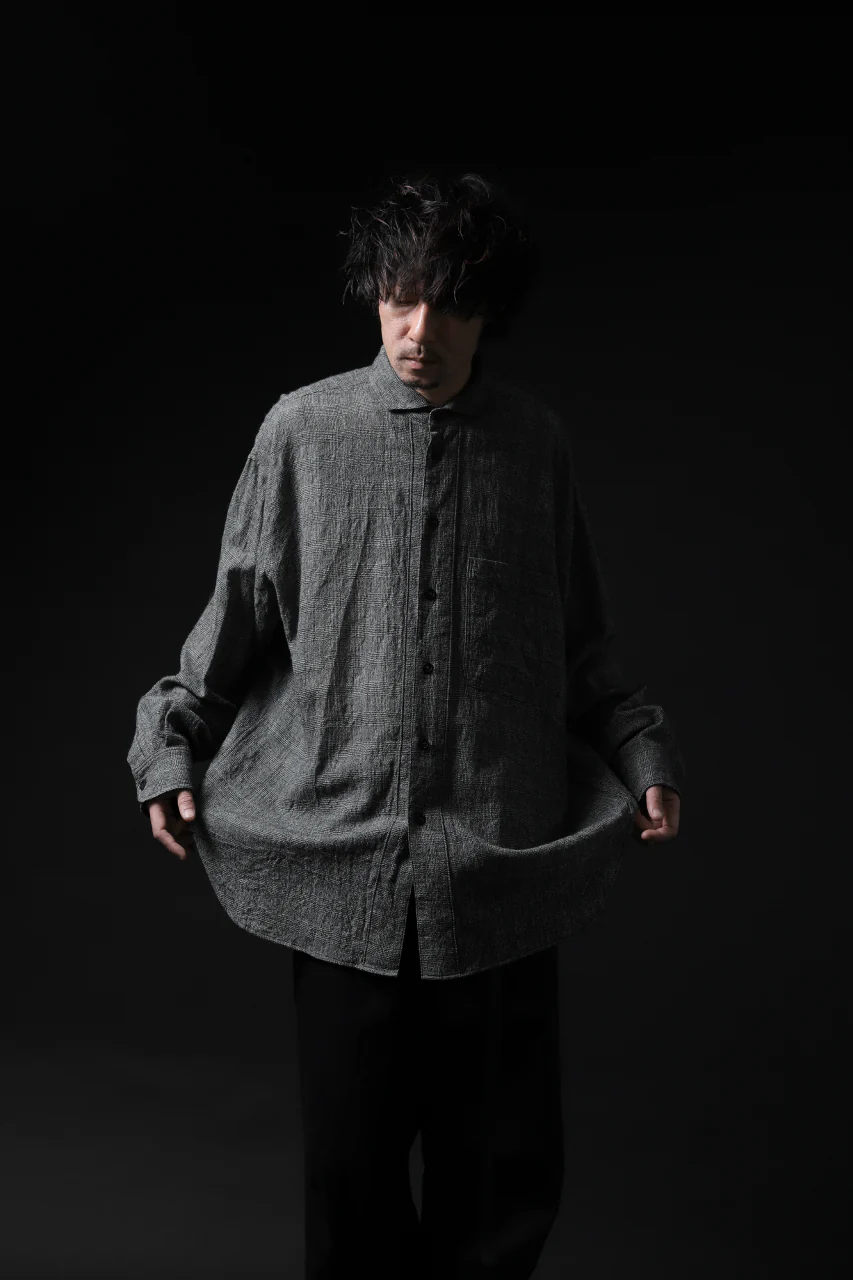 forme d'expression Oversized Shirt w/ Pocket (Glen Check) - Image 26