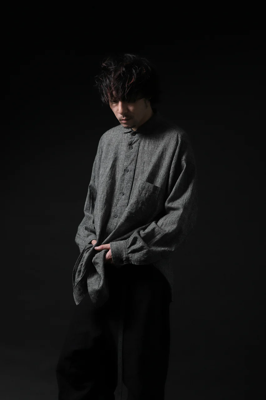 forme d'expression Oversized Shirt w/ Pocket (Glen Check) - Image 27