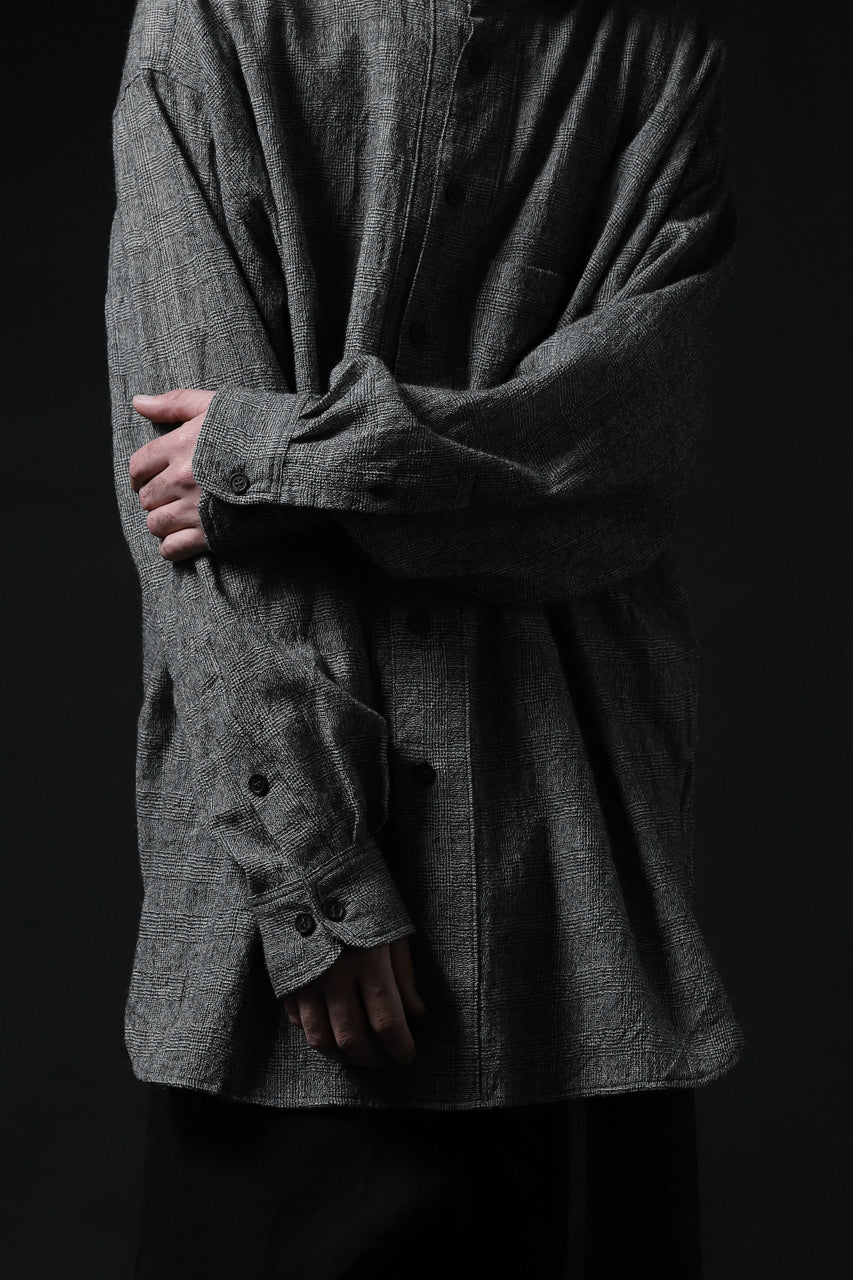 forme d'expression Oversized Shirt w/ Pocket (Glen Check) - Image 34