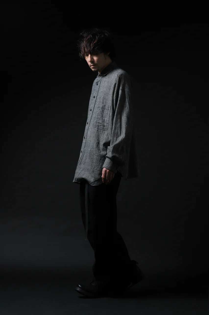forme d'expression Oversized Shirt w/ Pocket (Glen Check) - Image 40