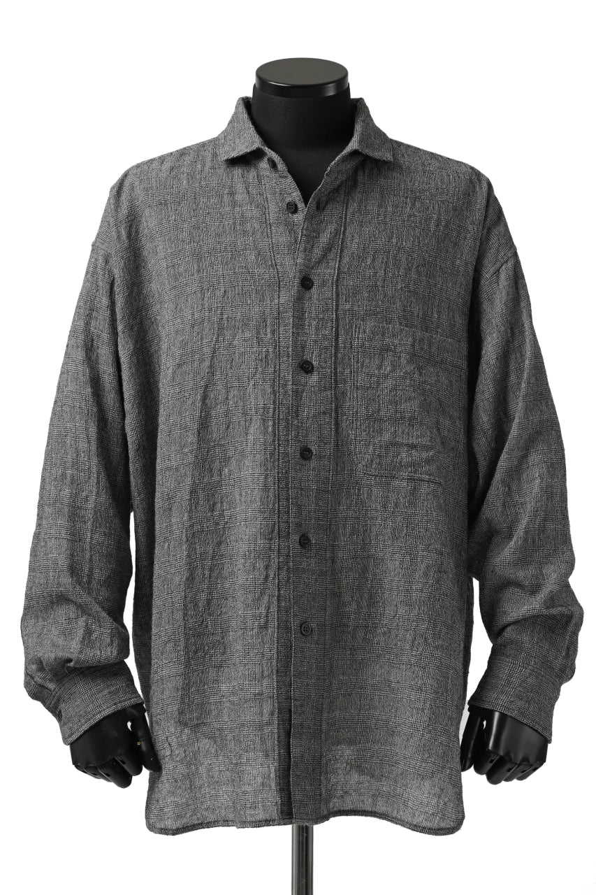 forme d'expression Oversized Shirt w/ Pocket (Glen Check) - Image 5