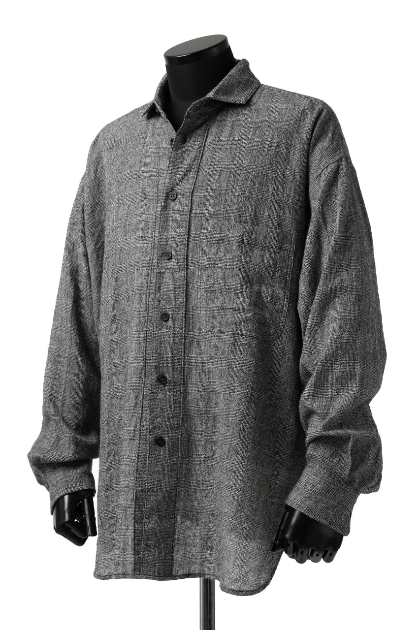 forme d'expression Oversized Shirt w/ Pocket (Glen Check) - Image 7