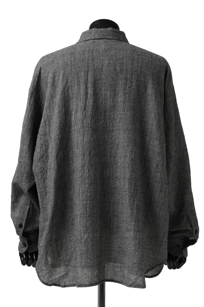 forme d'expression Oversized Shirt w/ Pocket (Glen Check) - Image 9
