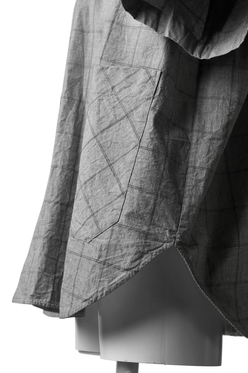 forme d'expression Round Hem Shirt  / Windpen Plaid (Hazy Grey) - Image 10