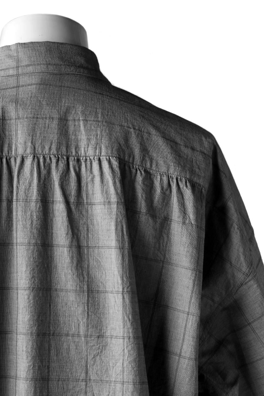 forme d'expression Round Hem Shirt  / Windpen Plaid (Hazy Grey) - Image 12