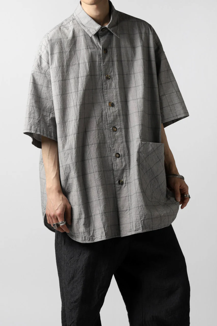 forme d'expression Round Hem Shirt  / Windpen Plaid (Hazy Grey) - Image 19