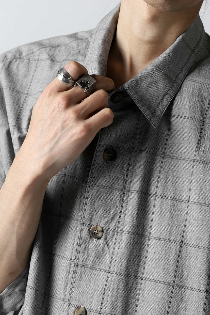 forme d'expression Round Hem Shirt  / Windpen Plaid (Hazy Grey) - Image 23