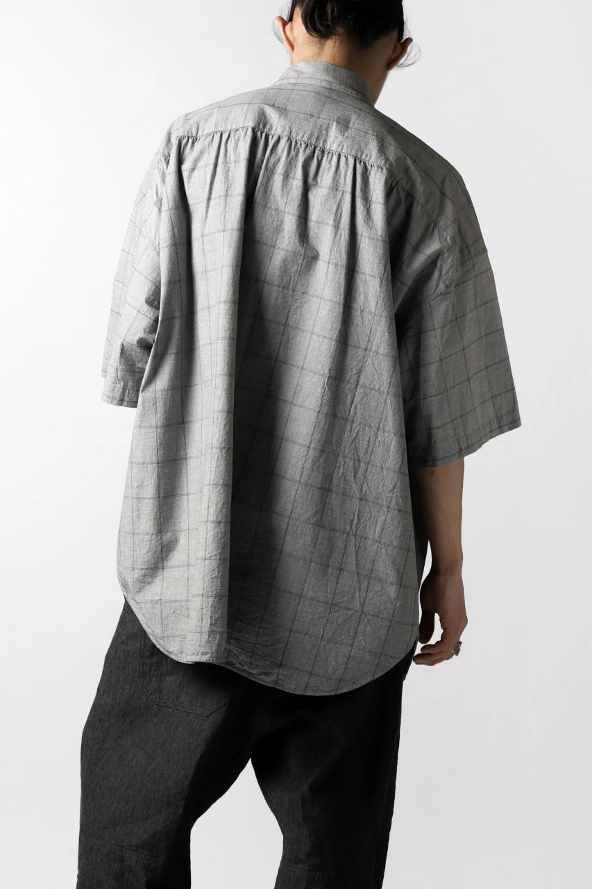 forme d'expression Round Hem Shirt  / Windpen Plaid (Hazy Grey) - Image 25