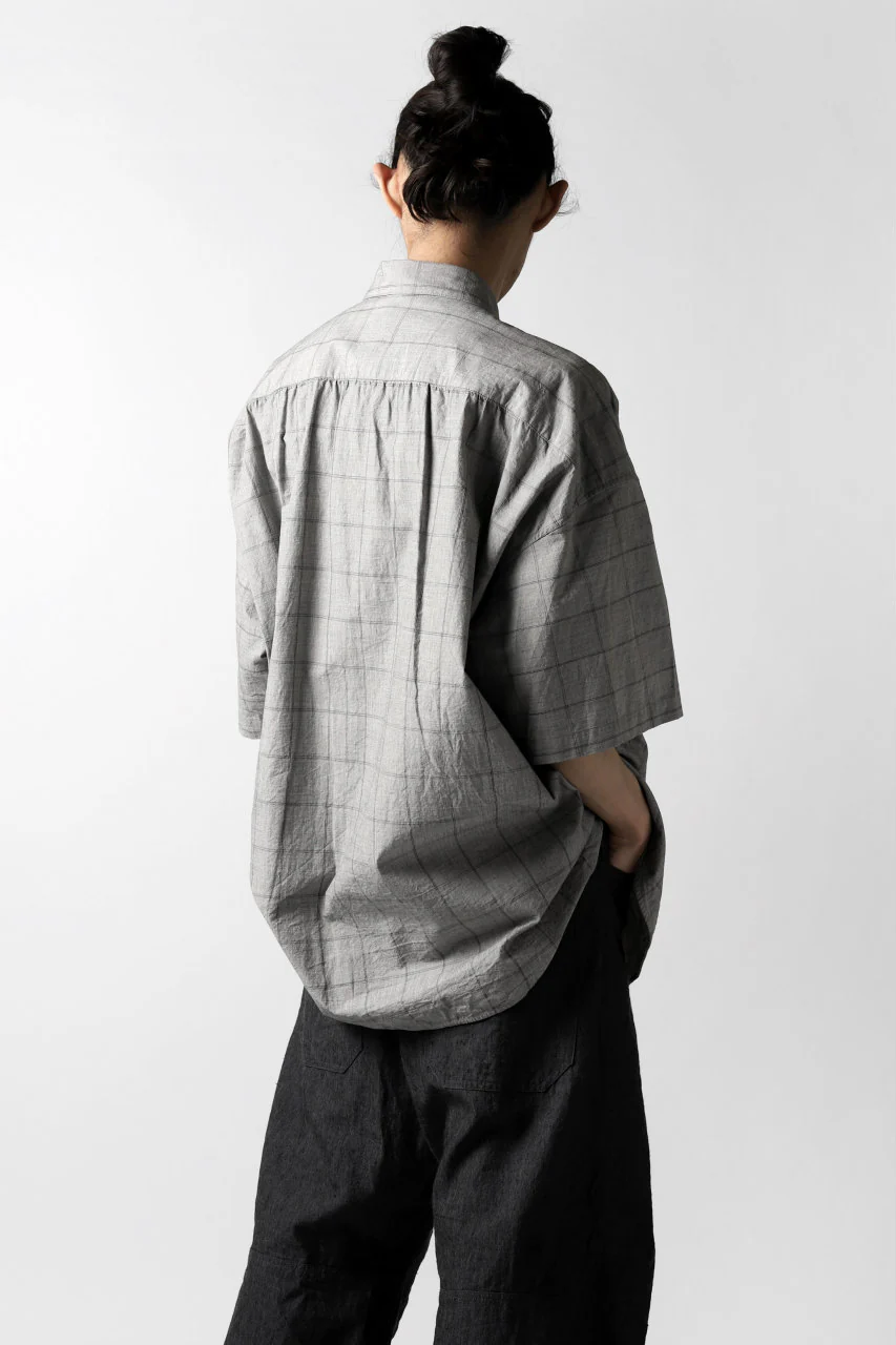 forme d'expression Round Hem Shirt  / Windpen Plaid (Hazy Grey) - Image 26
