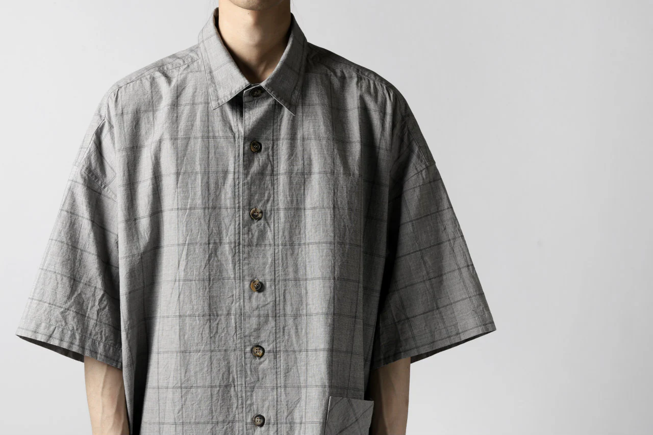 forme d'expression Round Hem Shirt  / Windpen Plaid (Hazy Grey) - Image 28