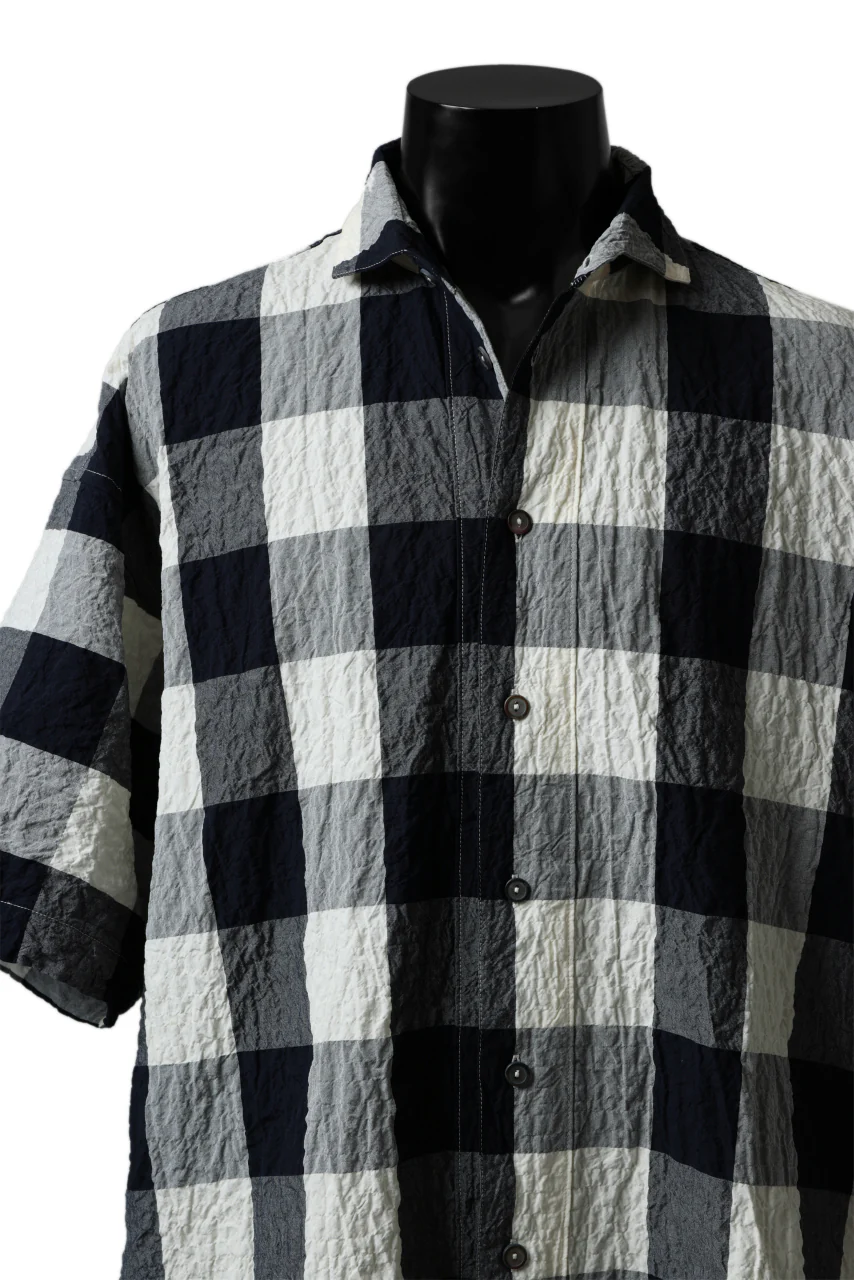 forme d'expression Short Sleeve Oversized Shirt (Big Check) - Image 10