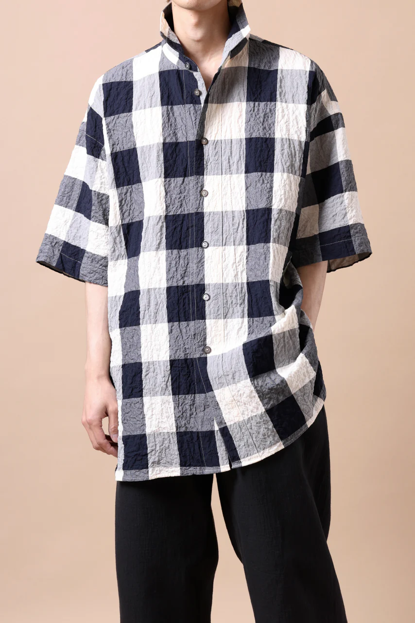 forme d'expression Short Sleeve Oversized Shirt (Big Check) - Image 21