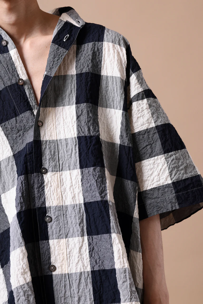 forme d'expression Short Sleeve Oversized Shirt (Big Check) - Image 25