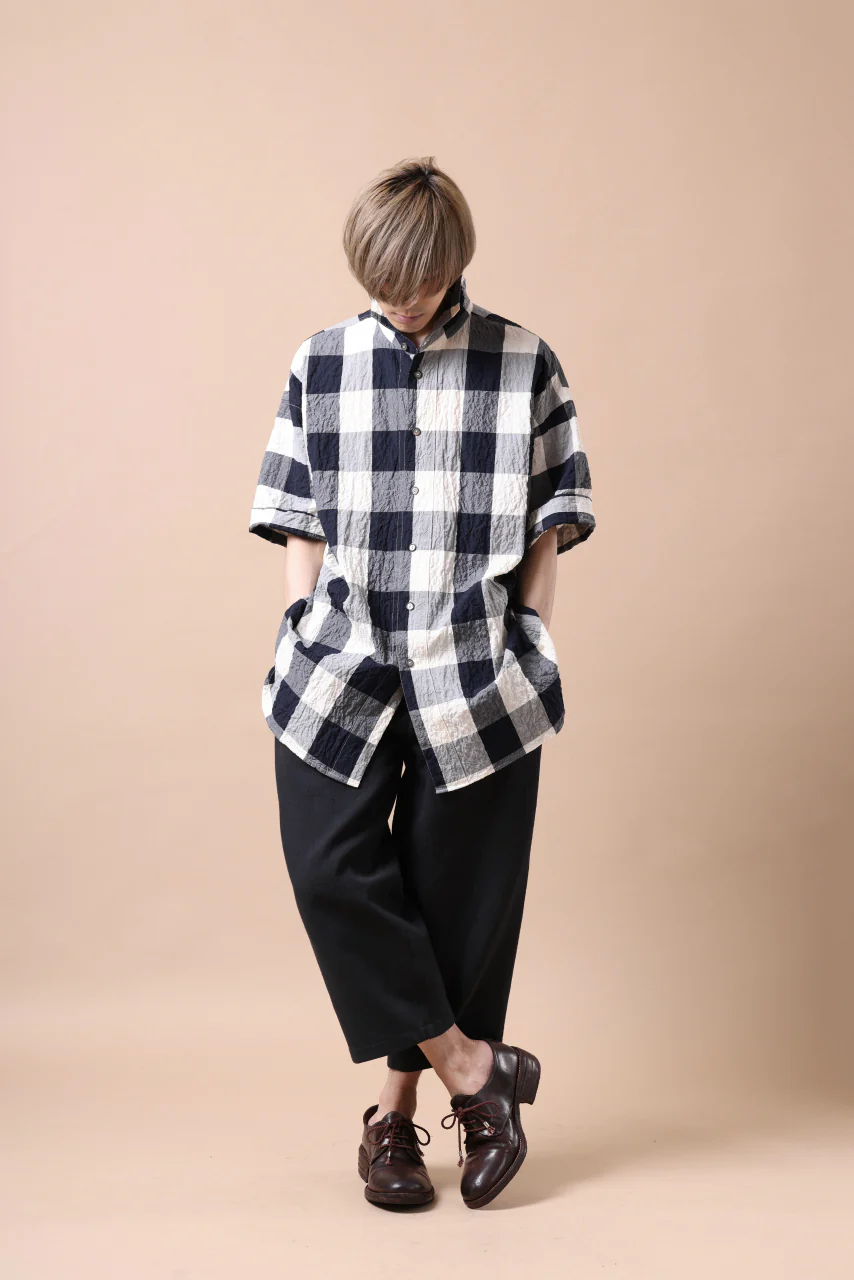 forme d'expression Short Sleeve Oversized Shirt (Big Check) - Image 28