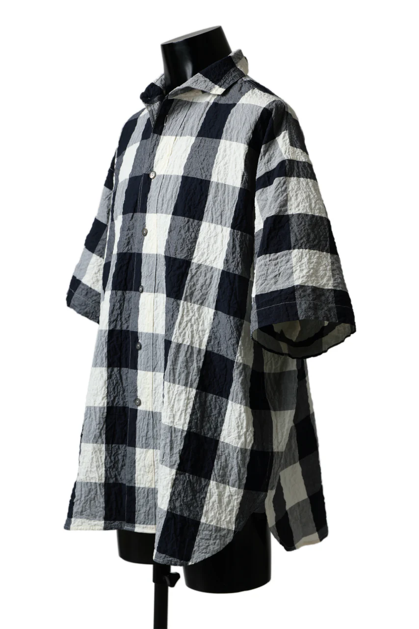 forme d'expression Short Sleeve Oversized Shirt (Big Check) - Image 5